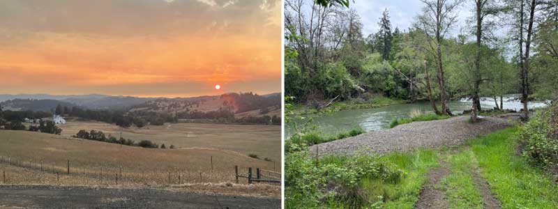 The views at Oakland Creek Vineyards